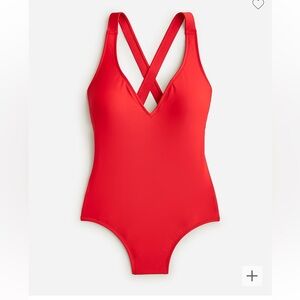 J. Crew 12DD new with tags v-neck cross-back one piece swimming suit NWT